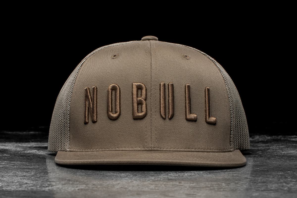 Nobull Flat-Brim Trucker Men's Hats Light Brown | Australia (PD0876)